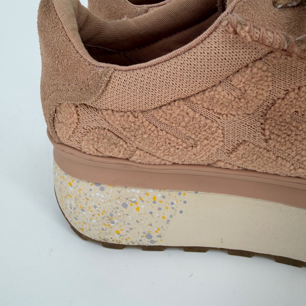 UGG Marin Lace Logo Platform Sneakers Chestnut Tan Suede 1125025 Womens 6 - Picture 4 of 15